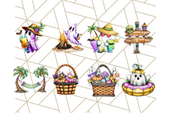 Summerween Beach Party Clipart PNG, Halloween Beach Art Product Image 4