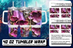 Vibrant Florals: Watercolor Sublimation Pattern 40oz Product Image 1