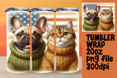 VIBRANT 20oz Tumbler Artwork , Dog and cat Product Image 1