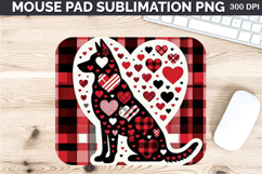 Watercolor Dog Mouse Pad Sublimation - Valentines PNG Design Product Image 1