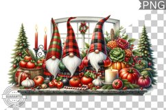 Christmas Gnome Sublimation - Clipart PNG Design Product Image 1