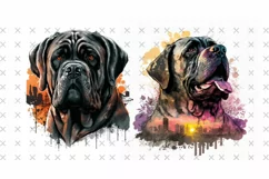 Cane Corso | Dog Watercolor Drawing, 4 Dogs Png |4 Dogs Product Image 4
