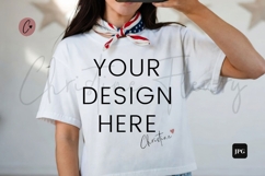 4th Of July White T-Shirt Mockup Product Image 1