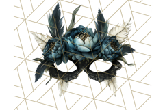 Vintage Garden Masquerade Floral Eye Mask PNG Clipart Product Image 4