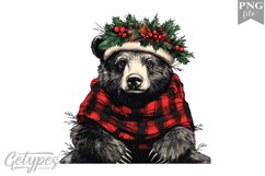 Christmas Bear Clipart Design - High Quality 300 Dpi Product Image 1