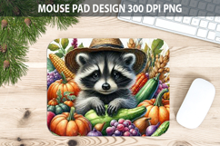 Raccoon Mouse pad Sublimation - Thanksgiving Animal PNG Product Image 1
