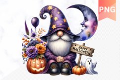 Halloween Gnome Sublimation - Clipart PNG Design Product Image 1