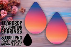 Bright Gradient Teardrop Earrings for Creative Sublimation Product Image 1