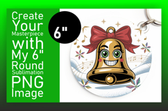 Creative Circle PNG Keychain Artwork , Cute Christmas Product Image 1