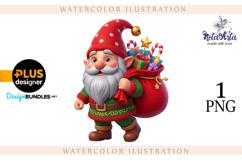 Watercolor Christmas gnomes, Christmas Gnomes Product Image 1