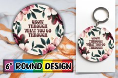 Enchanted Circle Keychain Magic, Flower Quote Product Image 1