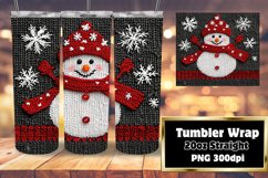 Colorful 20oz Tumbler Template , Snowman Product Image 1