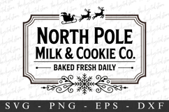 North Pole Mailk &amp; Cooie Co. Svg | Christmas svg Product Image 1