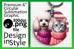 Sophisticated Round Design Car Coaster , Dog and cat Product Image 1