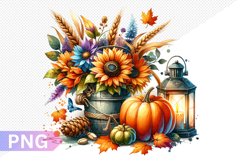 Autumn Harvest Pumpkin Sublimation - Pumpkin Clipart Design Product Image 1