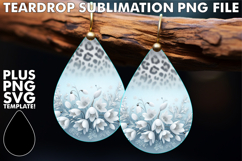 Fun Teardrop Earrings Gift PNG, Leopard Prints Product Image 1
