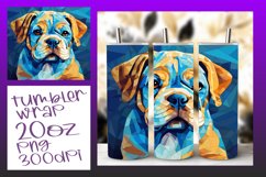 Artistic Dog Tumbler Wrap - 20oz Design Product Image 1