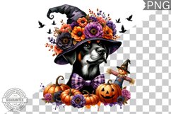 Halloween Dog Flowers Sublimation - Clipart PNG Design Product Image 1