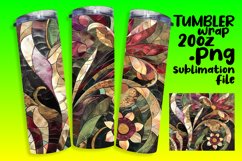 Sparkly Flower Tumbler Wrap Sublimation 20oz Product Image 1