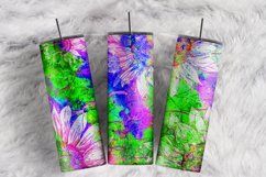 Floral Milky Way Glitter Green Watercolor 20 oz tumbler wrap Product Image 1