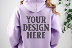 Orchid Gildan 18500 Hoodie Sweatshirt Mockup, Unisex Hoodie Product Image 1