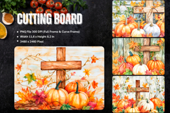 Pumpkin Cutting Board Kitchen Fall Autumn Chopping Board_68 Product Image 1