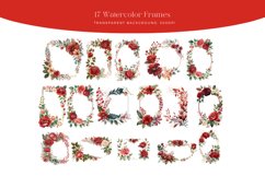 68 Red Rose Watercolor Flower Clipart Product Image 3