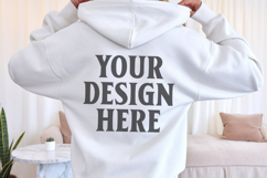 White Gildan 18500 Hoodie Mockup, Unisex Sweatshirt Mockup Product Image 1