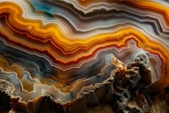 Vivid agate stone layers macro Product Image 1