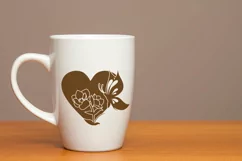 Butterfly Heart SVG PNG EPS DXF Files Butterfly SVG Cut File Product Image 2