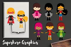 More girl superhero clipart graphics / superheroes girls Product Image 1