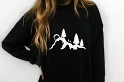 Grunge Mountains with Birds and Trees T-Shirts SVG, AI, EPS Product Image 2