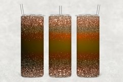 Brown Grey Sparkle Glitter Tumbler Wrap Sublimation Product Image 1