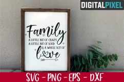 Family a Little Bit of Crazy, Little Bit of Loud, Family Svg Product Image 2