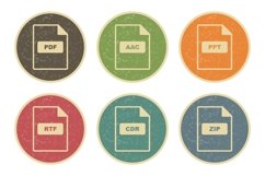 Set Of File Formats Icons Product Image 1