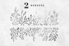 Silver Foil Floral Clipart Set | 28 Pcs | Transparent PNG Product Image 3