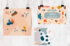 Different colour abstract seamless pattern and set blots Product Image 2