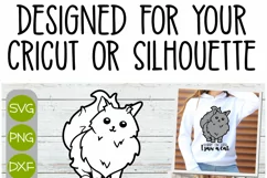 Sorry I'm Late I saw a Cat - A Cricut Layered Cut File SVG Product Image 2