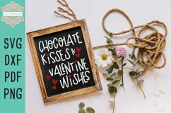 Chocolate Kisses & Valentine Wishes Cut File Product Image 2