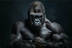 Majestic silverback gorilla in contemplative pose Product Image 1