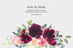 Wine and Blush Floral Bouquet Clip Art Collection Product Image 4