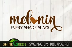 Melanin Valentine SVG with Heart for Black Woman SVG, Girl Product Image 2