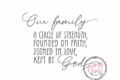 Our Family A Circle Of Strength Founded On Faith Joined By Product Image 2