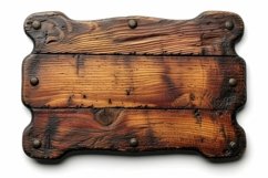 Vintage Wooden Nameplate Signboard Product Image 1