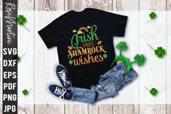Irish Kisses Shamrock Wishes SVG St Patrick's day SVG Lucky Product Image 1