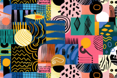 Vibrant Abstract Painting with Various Shapes Background Product Image 1