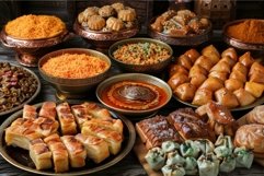 Assorted traditional middle eastern sweets and pastries Product Image 1