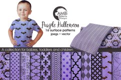 Purple Halloween Surface Patterns, Halloween Paper, AMB-1097 Product Image 1