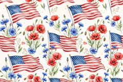 patriotic banners stars stripes Memorial Day repeat design Product Image 1