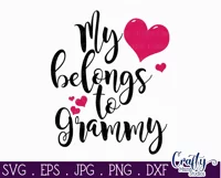 My Heart Belongs To Grammy | Grammy Love Svg Design Product Image 2